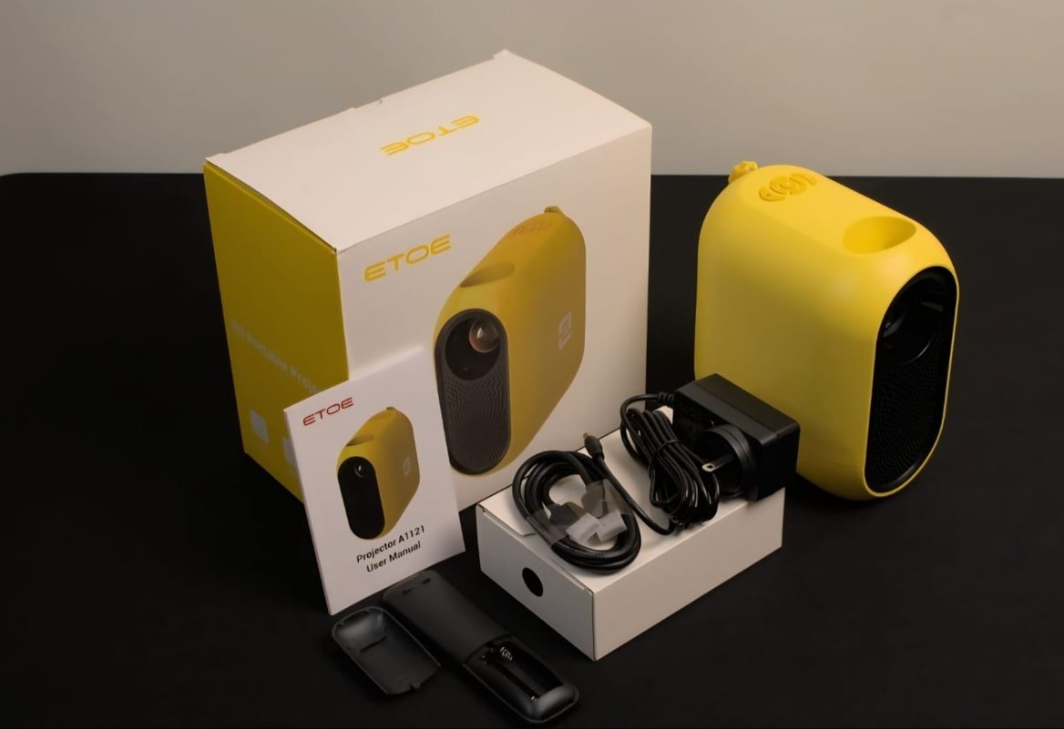 ETOE D1 EVO (A1212) Projector, Android 9.0, 5G WiFi & Bluetooth, Keystone Correction, Amazon Germany Import